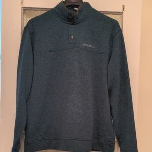 New , Eddie Bauer Men's Green Teal Sweater. Pullover XL. Casual, Outdoor, Cozy